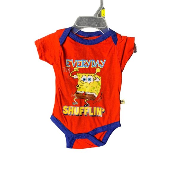 Nickelodeon Spongebob Squarepants Boys Infant Baby 0 3 months One Piece Bodysuit - Picture 1 of 3